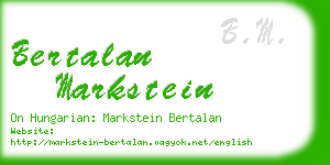 bertalan markstein business card